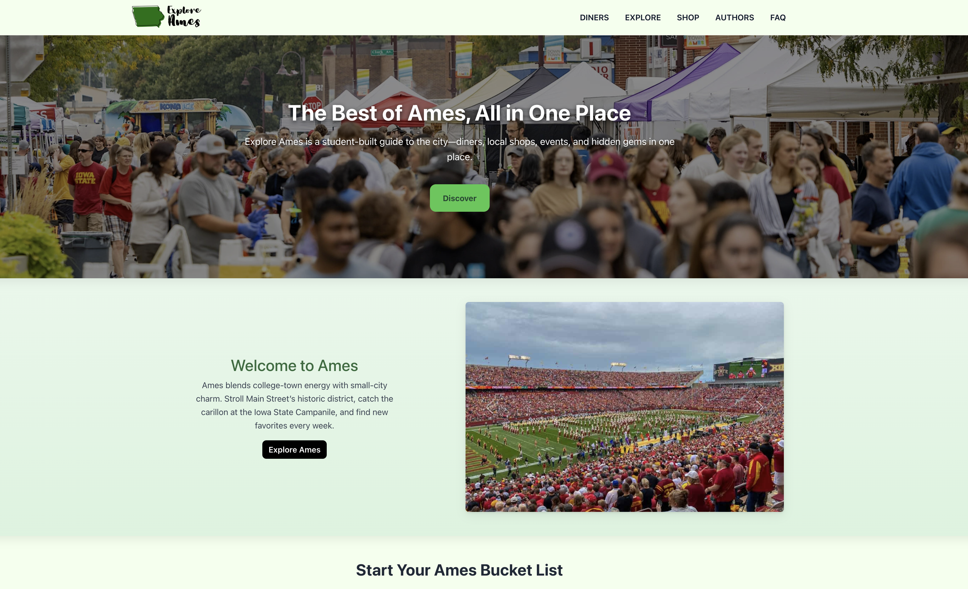 Explore Ames project screenshot